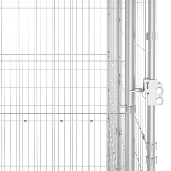 Perrera de exterior de acero galvanizado con techo 19,36 m²