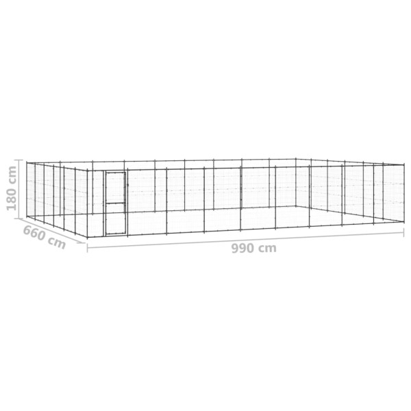 Perrera de exterior de acero 65,34 m²