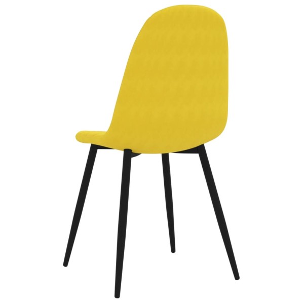 Sillas de comedor 6 uds terciopelo amarillo mostaza