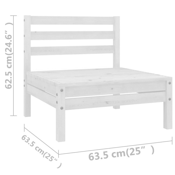 Mesa y taburetes altos jardín 9 pzas madera maciza pino blanco