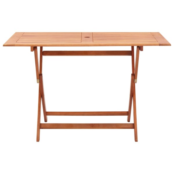 Set de comedor para jardín 7 pzas madera maciza eucalipto gris