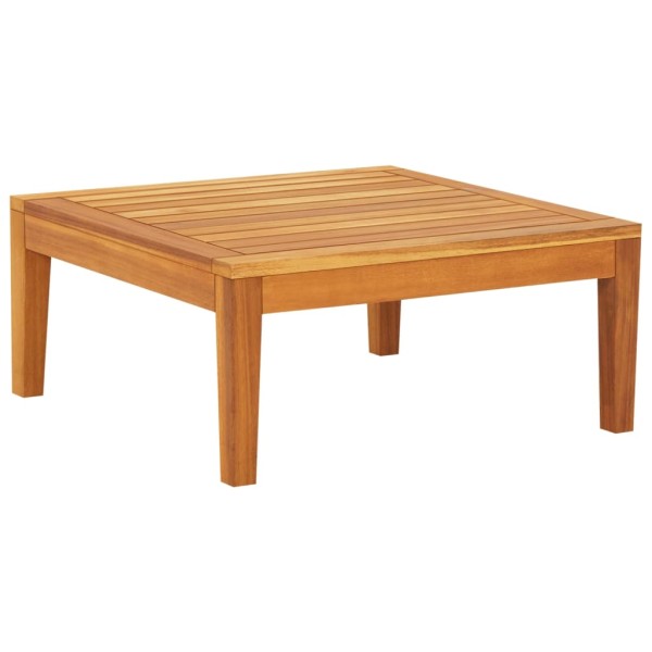 Set muebles de jardín 5 pzas cojines crema madera de acacia