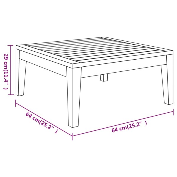 Set muebles de jardín 5 pzas cojines crema madera de acacia