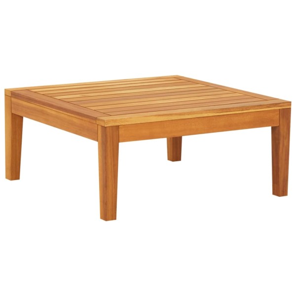 Set muebles de jardín 4 pzas cojines crema madera de acacia