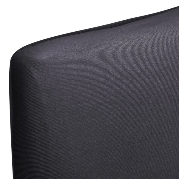 Funda para silla elástica recta 6 unidades gris antracita