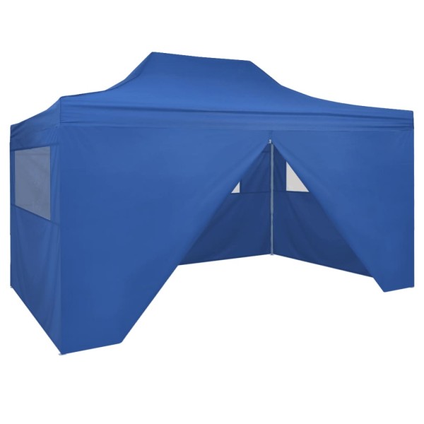 Carpa pleglable Pop-up con 4 paredes 3x4,5 m azul