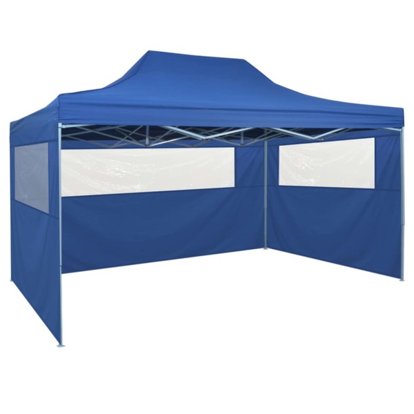 Carpa pleglable Pop-up con 4 paredes 3x4,5 m azul