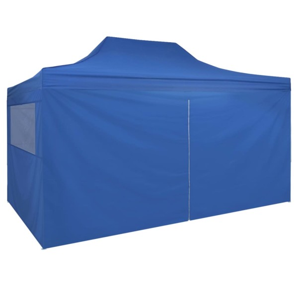 Carpa pleglable Pop-up con 4 paredes 3x4,5 m azul