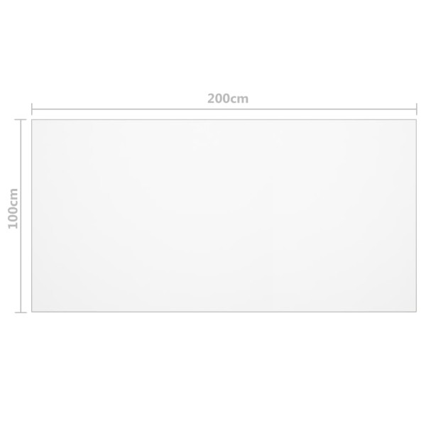 Protector de mesa PVC transparente 200x100 cm 1,6 mm