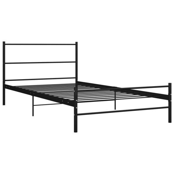 Estructura de cama de metal negro 90x200 cm