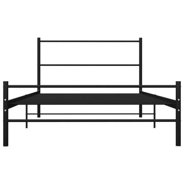 Estructura de cama de metal negro 90x200 cm