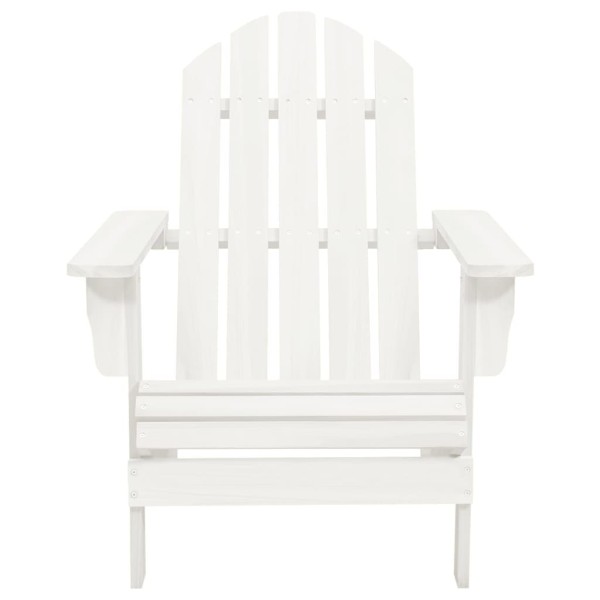 Silla con otomana y mesa jardín Adirondack macizo abeto blanco