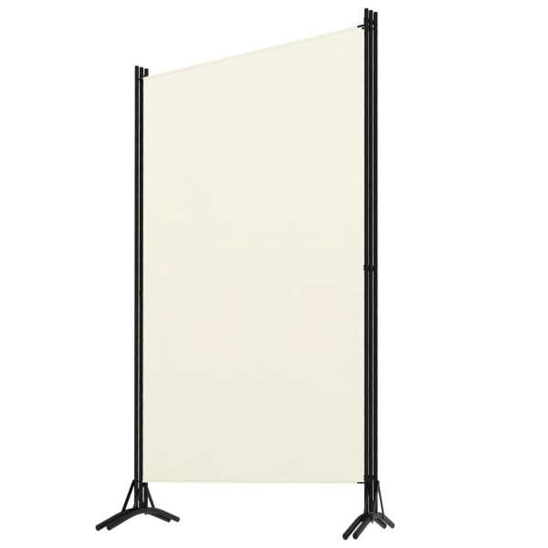 Biombo divisor de 3 paneles blanco crema 260x180 cm