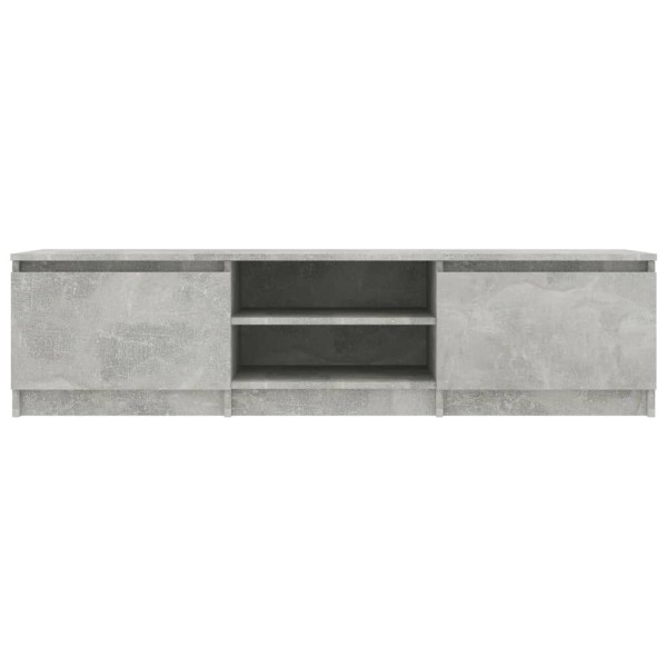 Mueble de TV madera contrachapada gris hormigón 140x40x35,5 cm