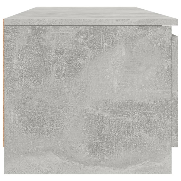 Mueble de TV madera contrachapada gris hormigón 140x40x35,5 cm