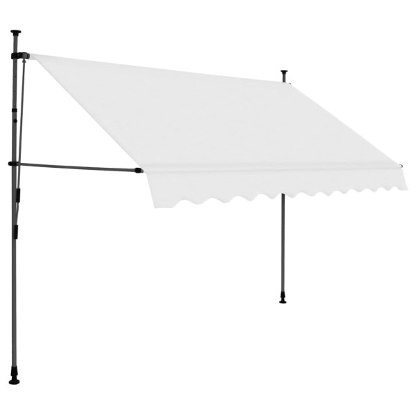 Toldo manual retráctil con LED crema 300 cm