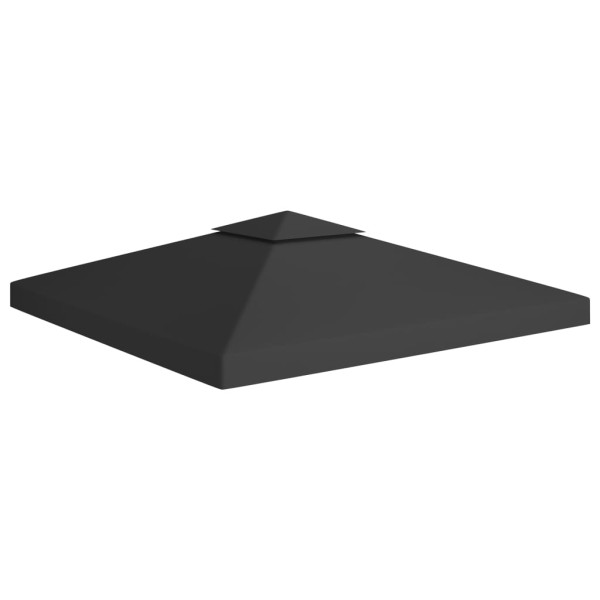 Toldo de cenador 2 niveles 310 g/m² 3x3 m negro