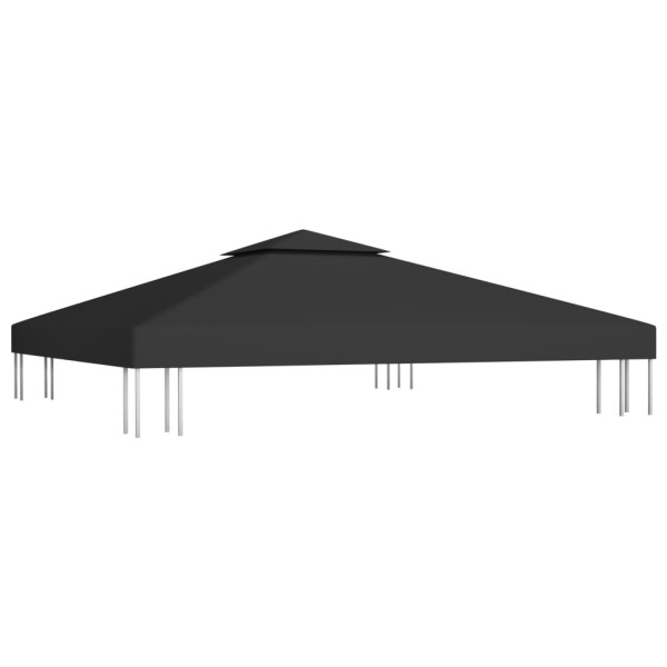 Toldo de cenador 2 niveles 310 g/m² 3x3 m negro