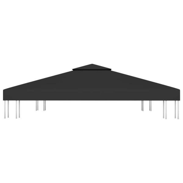 Toldo de cenador 2 niveles 310 g/m² 3x3 m negro