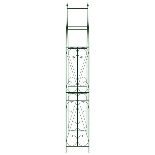 Arco de jardín hierro verde oscuro 120x38x258 cm