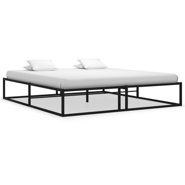 Estructura de cama de metal negra 140x200 cm