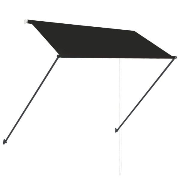 Toldo retráctil con LED gris antracita 250x150 cm