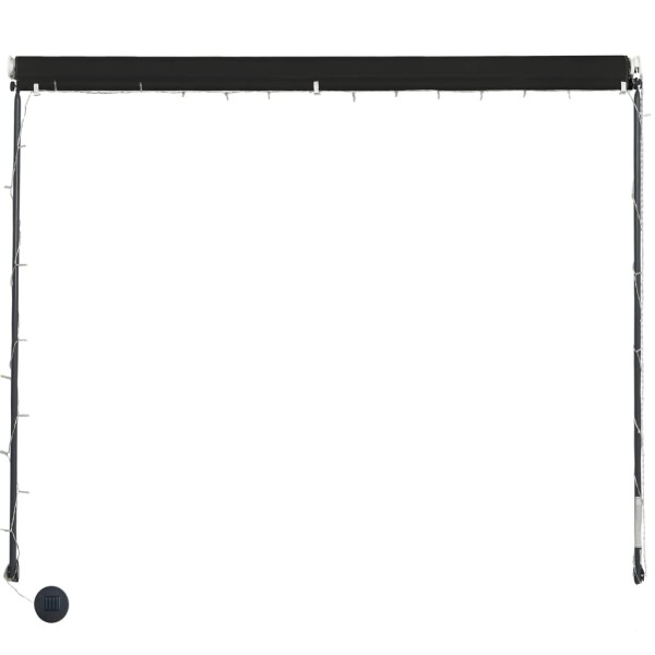 Toldo retráctil con LED gris antracita 250x150 cm