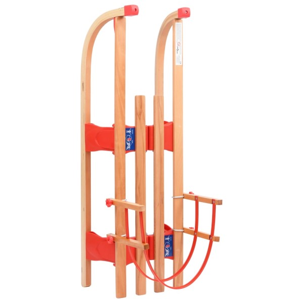 Trineo de nieve plegable con respaldo madera 119 cm