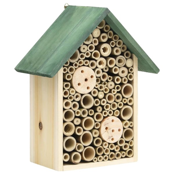 Casas de insectos 2 uds 23x14x29 cm madera maciza de abeto