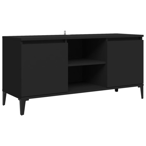 Mueble de TV con patas de metal negro 103,5x35x50 cm