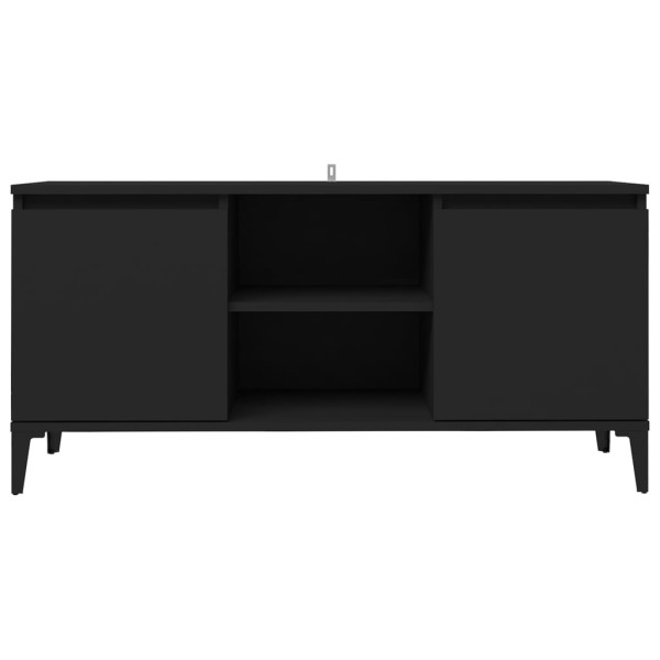 Mueble de TV con patas de metal negro 103,5x35x50 cm