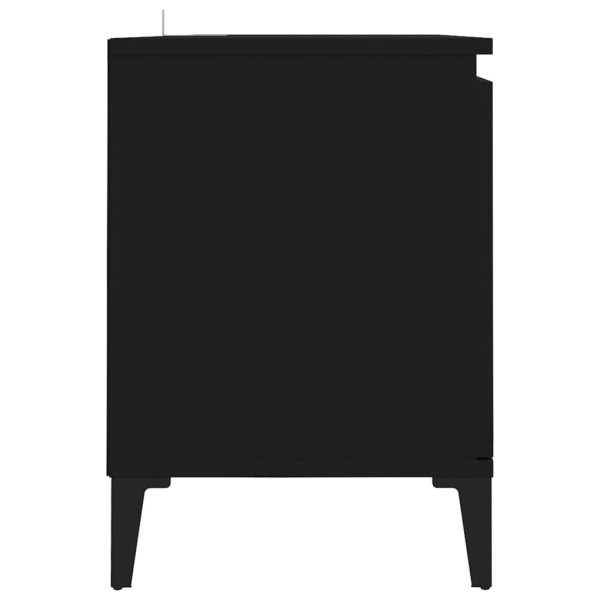 Mueble de TV con patas de metal negro 103,5x35x50 cm