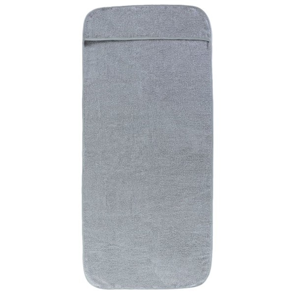 Toallas de playa 2 uds tela gris 400 g/m² 60x135 cm