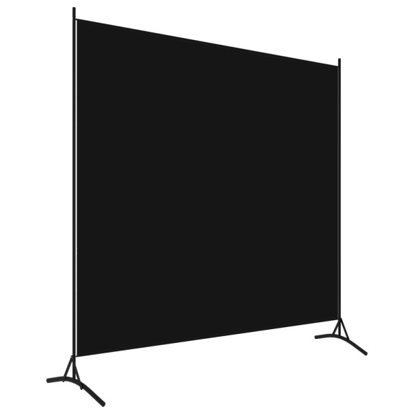 Biombo divisor de 1 panel negro 175x180 cm