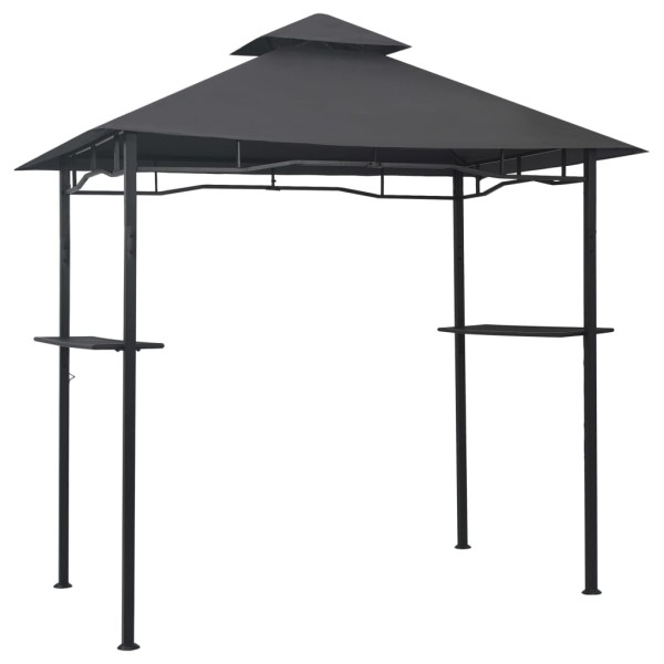 Cenador de BBQ acero antracita 240x150x255 cm