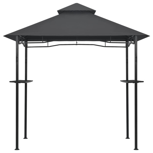 Cenador de BBQ acero antracita 240x150x255 cm