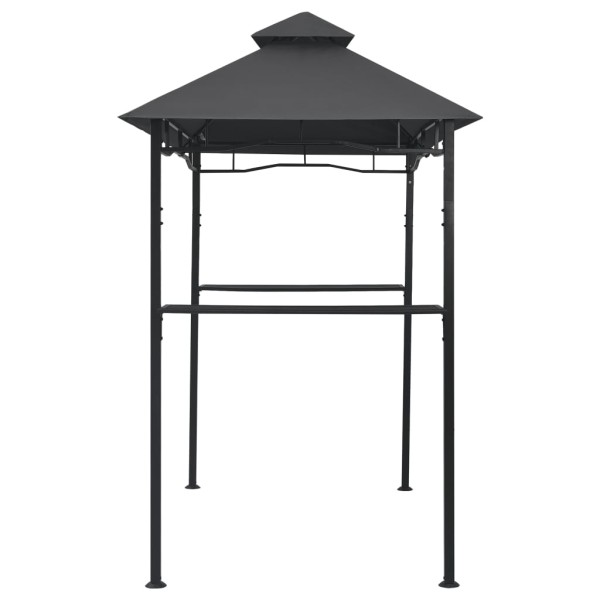 Cenador de BBQ acero antracita 240x150x255 cm