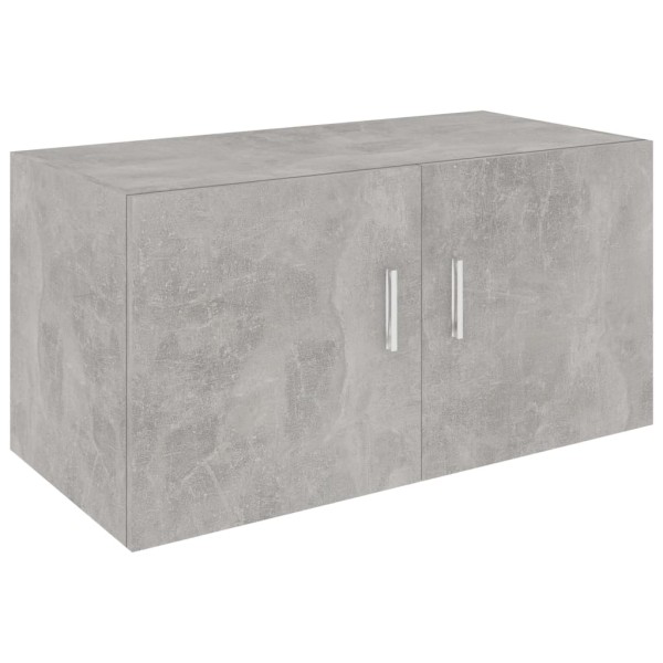 Armario de pared madera contrachapada gris hormigón 80x39x40 cm