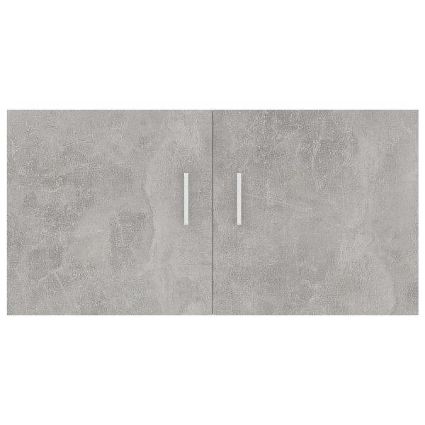 Armario de pared madera contrachapada gris hormigón 80x39x40 cm