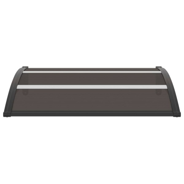 Marquesina para puerta PC negro 120x80 cm