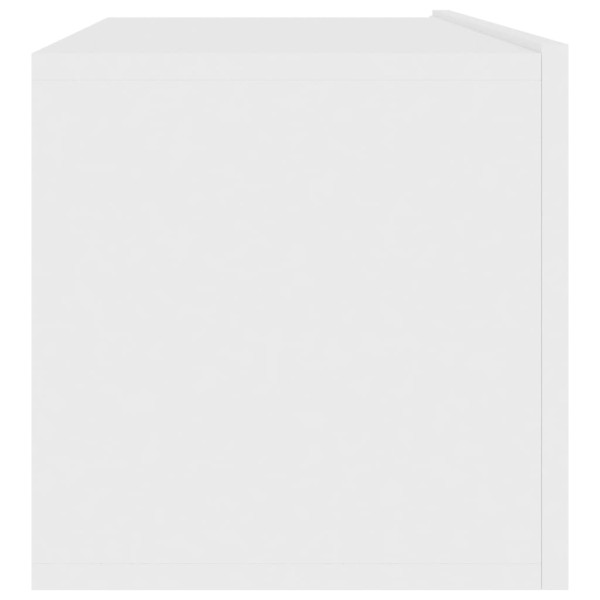 Mueble para TV pared madera contrachapada blanco 100x30x30 cm