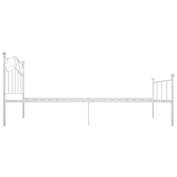 Estructura de cama de metal blanco 90x200 cm