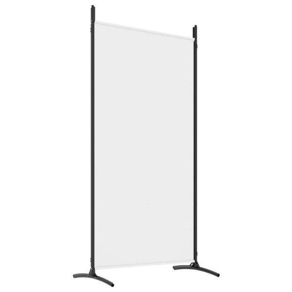 Biombo divisor de 4 paneles de tela blanco 346x180 cm