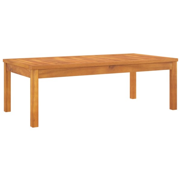 Mesa de centro de madera maciza de acacia 100x50x33 cm