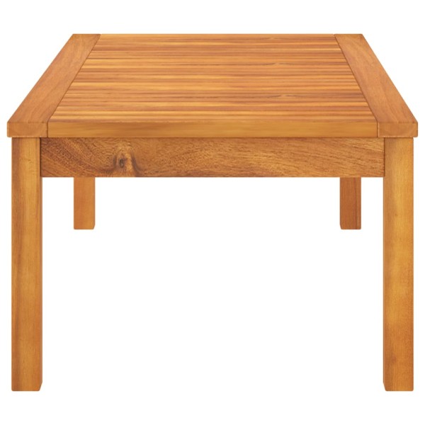 Mesa de centro de madera maciza de acacia 100x50x33 cm