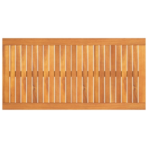 Mesa de centro de madera maciza de acacia 100x50x33 cm