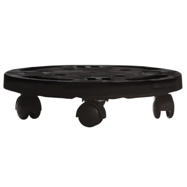 Soporte para plantas con ruedas diámetro 30 cm negro 170 kg