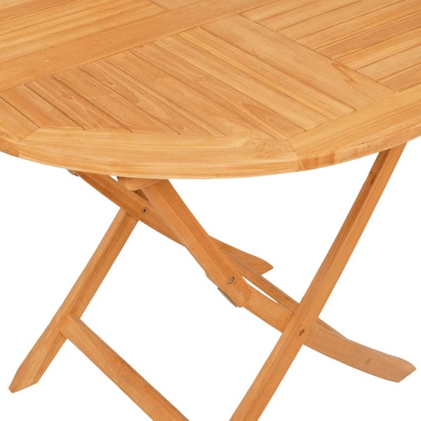 Mesa de jardín plegable madera de teca maciza 85x76 cm