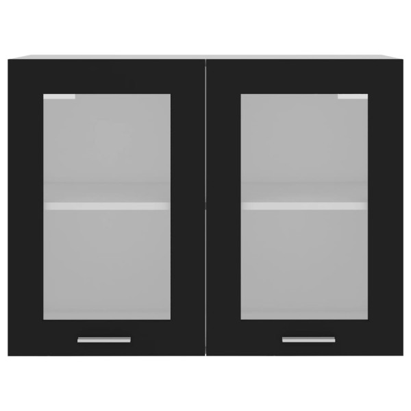 Armario colgante cocina contrachapada negro 80x31x60 cm