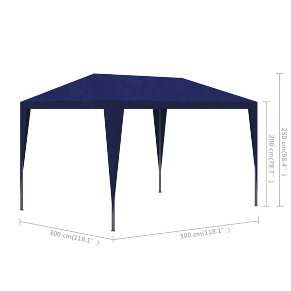 Carpa de fiestas azul 3x3